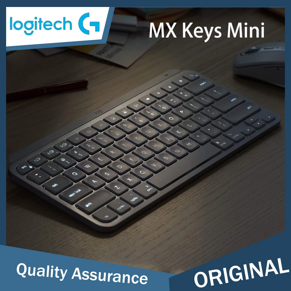 Logitech MX Keys Mini Minimalist Wireless Illuminated Keyboard,, Bluetooth, Backlit, USB-C, Compatible with Apple macOS, Windows