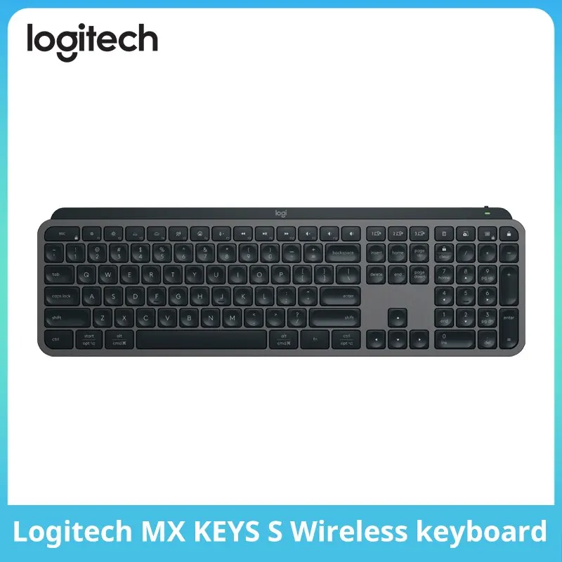 NEW Logitech MX Keys S Wireless Bluetooth Keyboard Office Multi-device Connection Backlit Bolt Ultra-thin and Portable